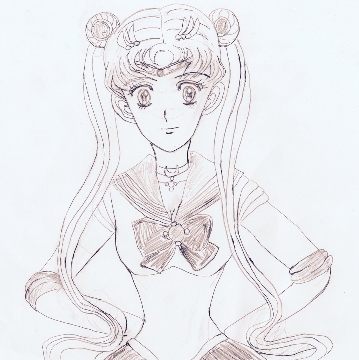 セーラームーン イラスト セーラームーンチャレンジ イオフィエル 二次創作ギャラリー 尊敬するのはボッティチェッリ 低浮上のイラスト