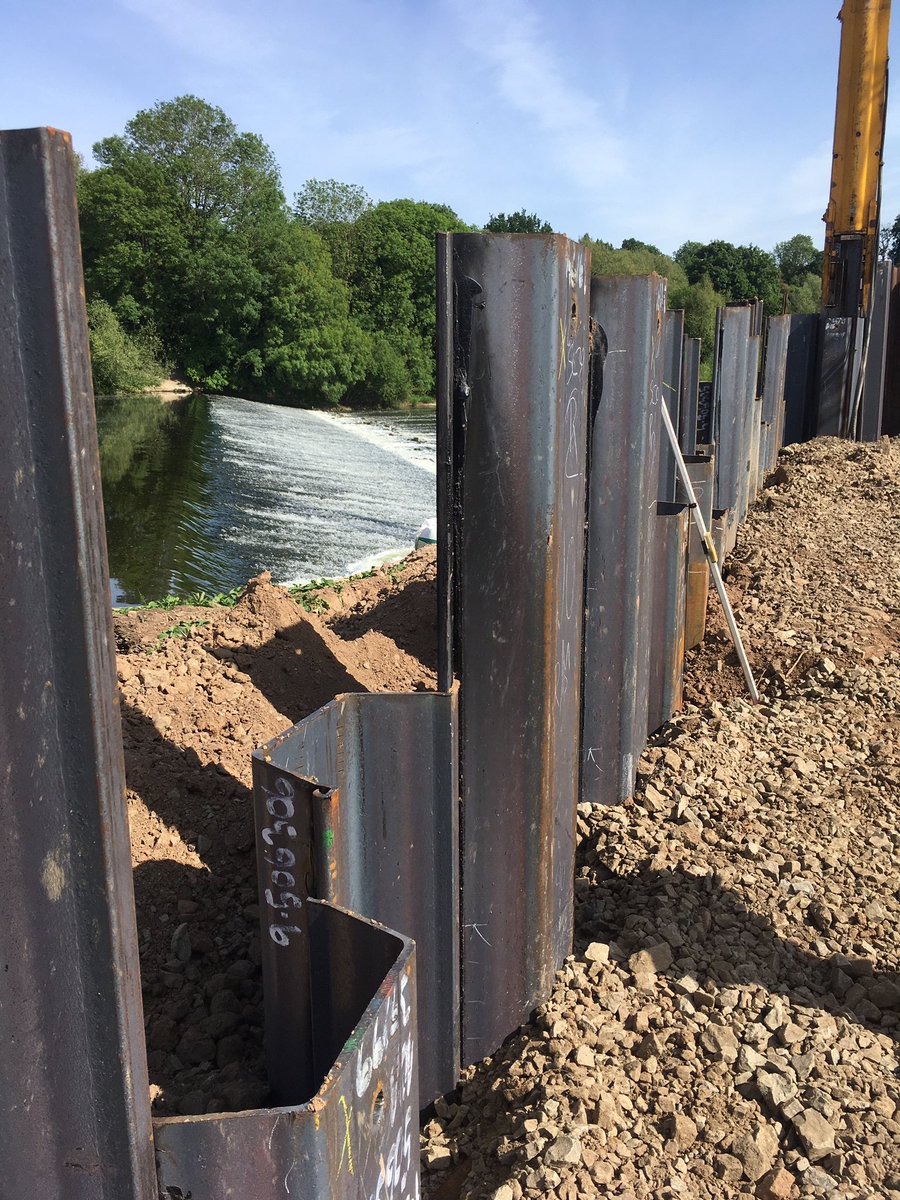 Great to see more progress on the Lincomb weir fish pass. We’ll be finishing piling here early next week and then moving on to the excavation . What a difference doing things in the dry <a href="/SevernUnlocked/">Unlocking the Severn</a>