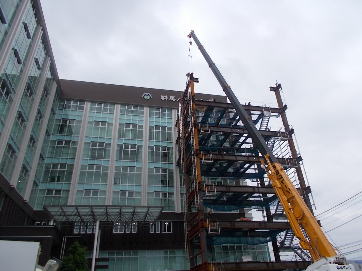 群馬パース大学 建築状況 只今 1号館と1号館増築部分がつながり始めましたよ 完成をお楽しみに 群馬パース大学 リハビリテーション 言語聴覚士 作業療法士