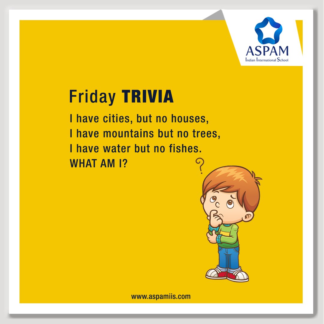 ASPAMIISuae's tweet photo. This is a tricky one. Guess the right answer and mention in the comment section below.
https://t.co/GhZuKImZAa
#ASPAMIIS #schoolsinsharjah #bestschoolinsharjah #trivia #guess #answer #cities #houses #trees #mountains #water #fishes #whatamI #guessgame https://t.co/gtmtqEfaUi