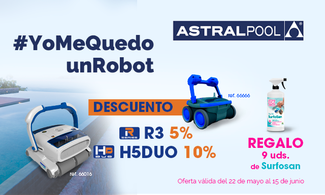 poolaria's tweet photo. Del 22 de mayo al 15 de junio llévate una caja de higienizante Surfosan con la compra de un robot AstralPool R3 o H5 Duo ➡️ https://t.co/5DUmr9kkoI #piscina #piscinas #pool #swimming #swimmingpool #poolaria #promociones #astralpool #yomequedounrobot https://t.co/lQqhu683M1