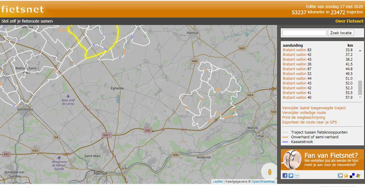 Boswachter_Marc's tweet photo. Een volgend uitstapje plannen. Zonde dat #Fietsnet zich niet uitrolt over heel België maar stopt aan 'de grens'. Zodoende stapt een mens over op #Ravel...

@frankdeboosere Kan jij voor éénmaking zorgen?😉
#Fietsknooppunten #Fietsknooppuntennetwerk #RoutePlanner #LangsTrageWegen https://t.co/l44MkoswZi