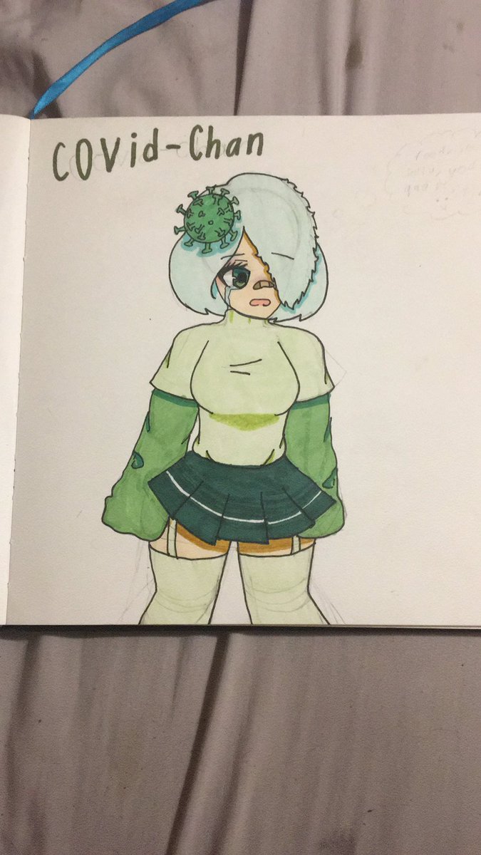 Made corona virus into a anime girl XD