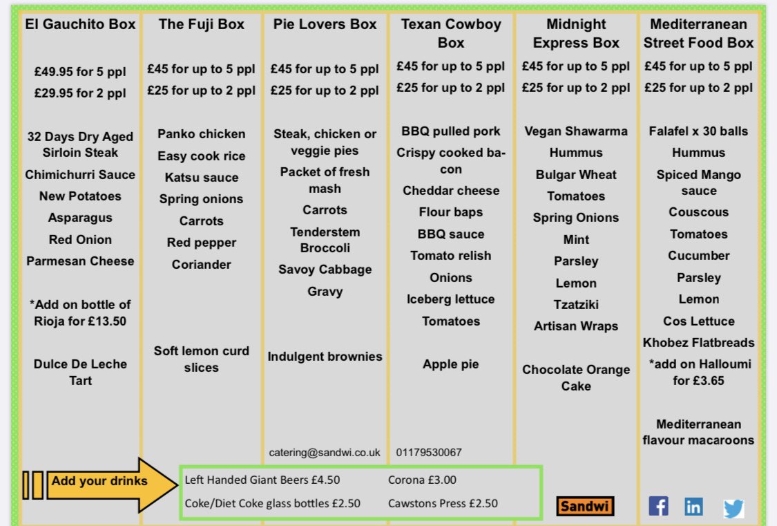 JackAlmo__'s tweet image. Happy Friday :)                            we have now added Saturday deliveries for our world kit boxes following customer demand “eat better, feel better “ #bristolfood #kitboxes #homedeliverybristol #Takeaway for more information visit sandwi.co.uk/homedelivery