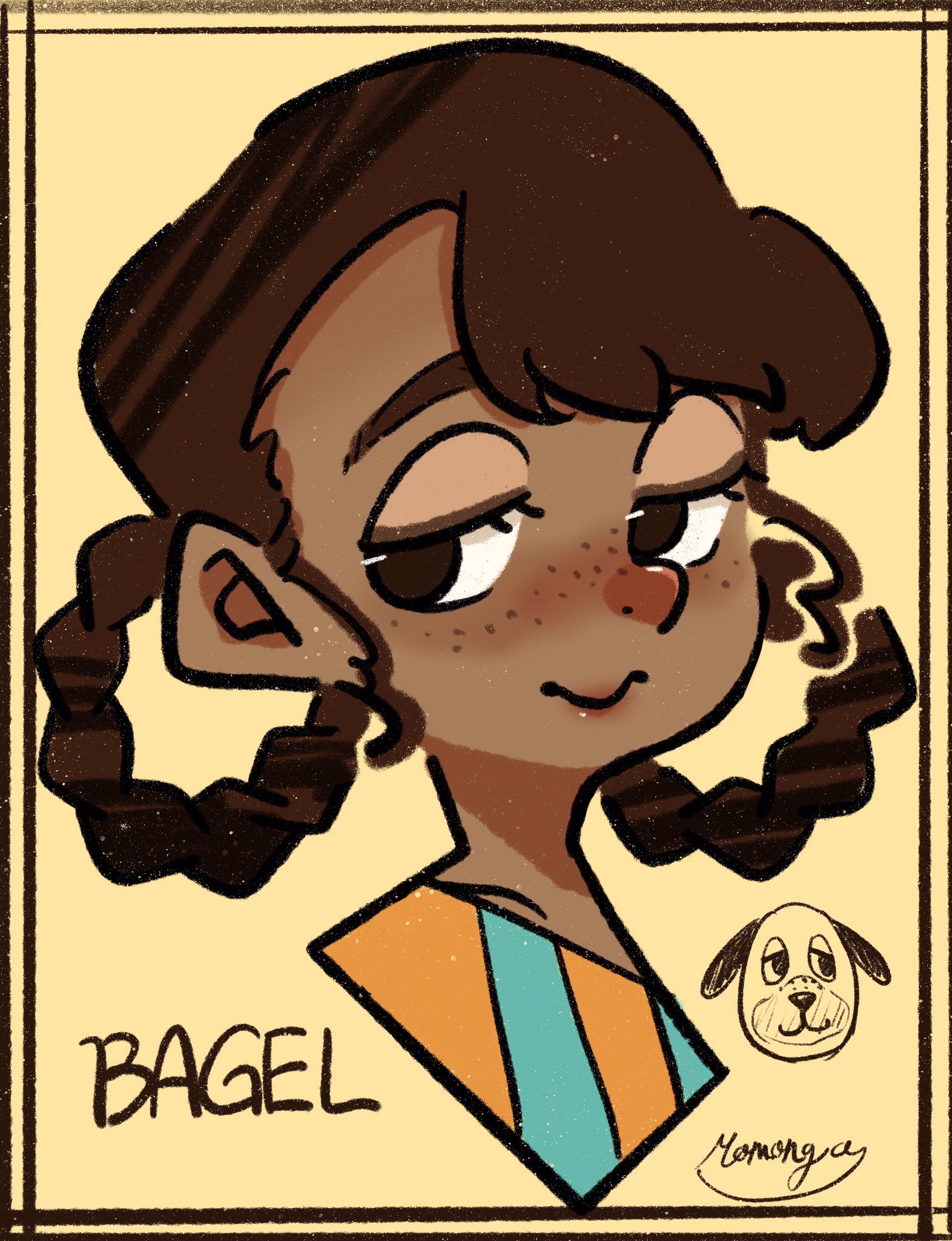 ももんが あつ森擬人化 ベーグルちゃん あつ森擬人化 イラスト