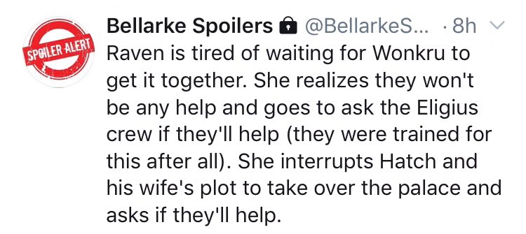 BELLARKESPOILED TWEETS FOR THOSE WHO MISSED IT