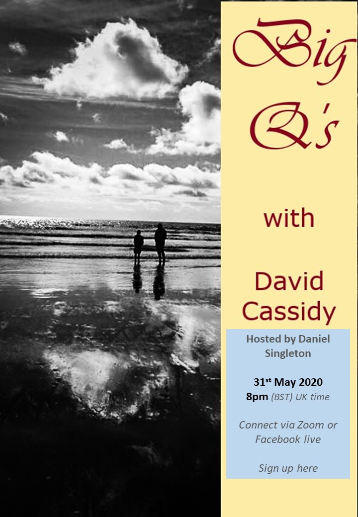 DSingleton_'s tweet photo. Has #covid19 #lockdown made you think of some big life questions? Are you thinking about #faith, life, the universe
why not join my guest @dpcassidyC3 for some #BigQs.
Come with a question? or just watch the discussion.
31st May 8pm sign up here
https://t.co/k6K40t36DL https://t.co/lSJQosRYA1