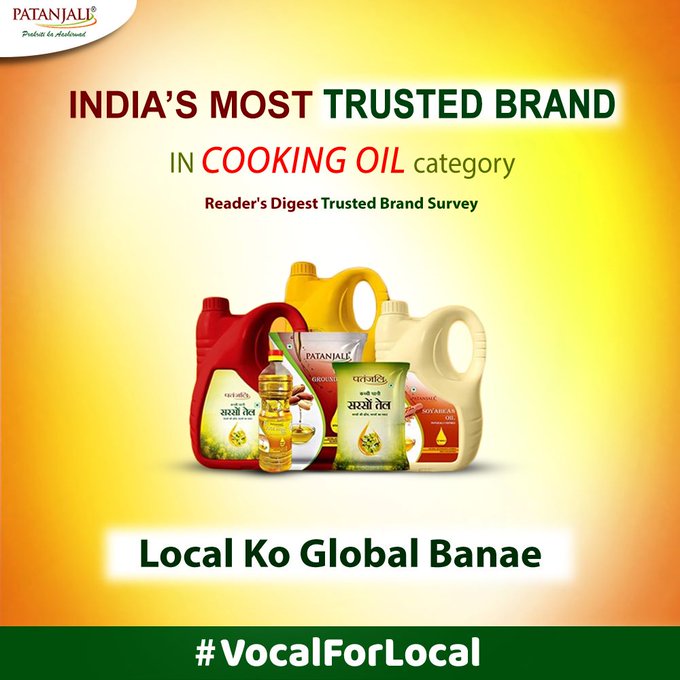 Patanjali oils are one of the healthiest cooking oils to use. Made with refining process, Patanjali cooking oil gives you nutrition for a strong immune system and a healthy heart. #PatanjaliProducts #EdibleOil #VocalForLocal