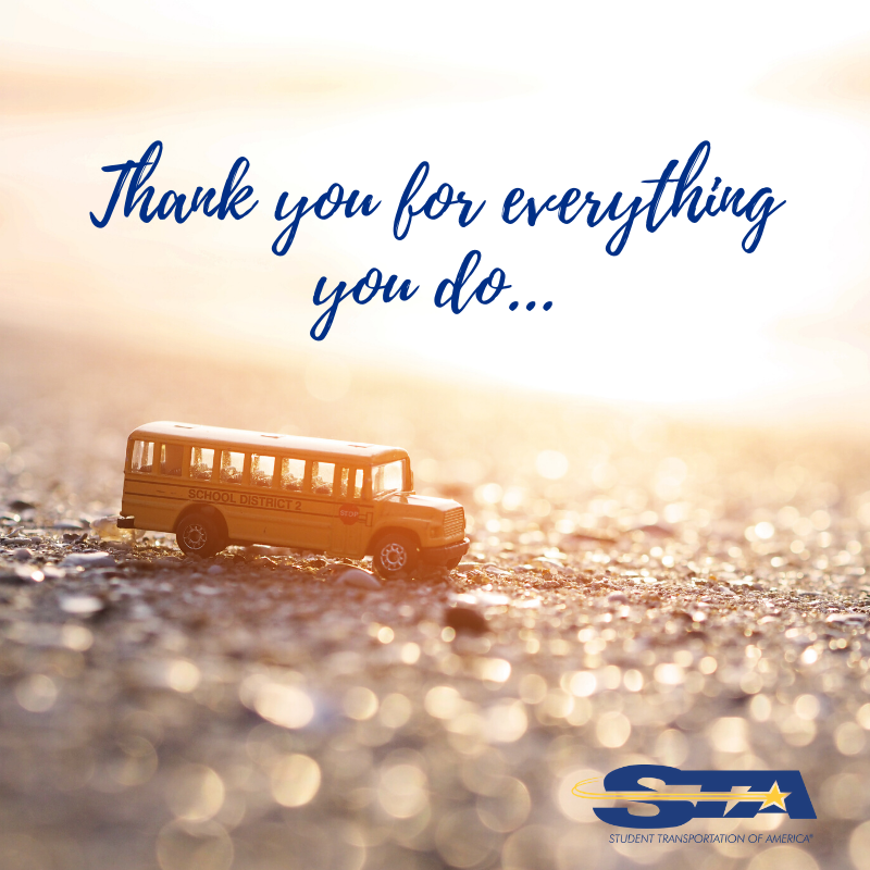 RideSTBus's tweet photo. #EmployeeAppreciationWeek is a time for us to celebrate our incredible employees. Regrettably, we cannot be together this year, but we look ahead to the time when #schooltransportation service can be restored, and we can all be together again. #STAFamily #SchoolBusHero https://t.co/JpQNFkdc7w