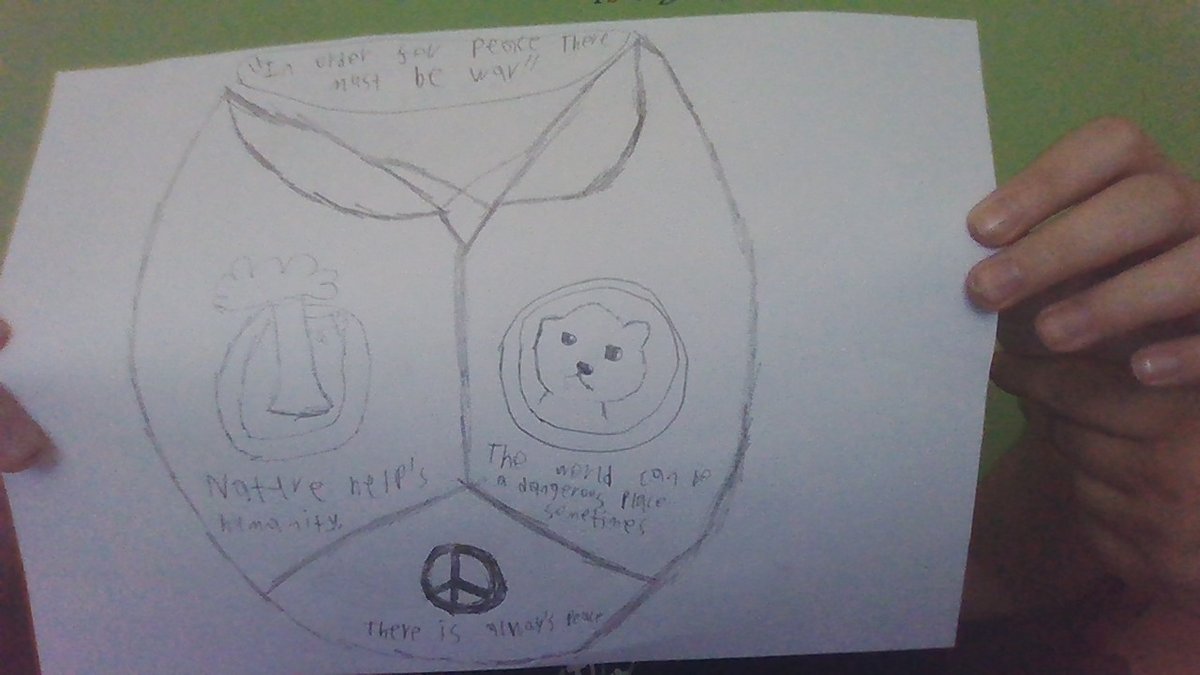 Well done to Dom in <a href="/TeamMoreton7/">Moreton Year 7</a> for creating a coat of arms for Happiness hour yesterday! #AmethystHappinessHour