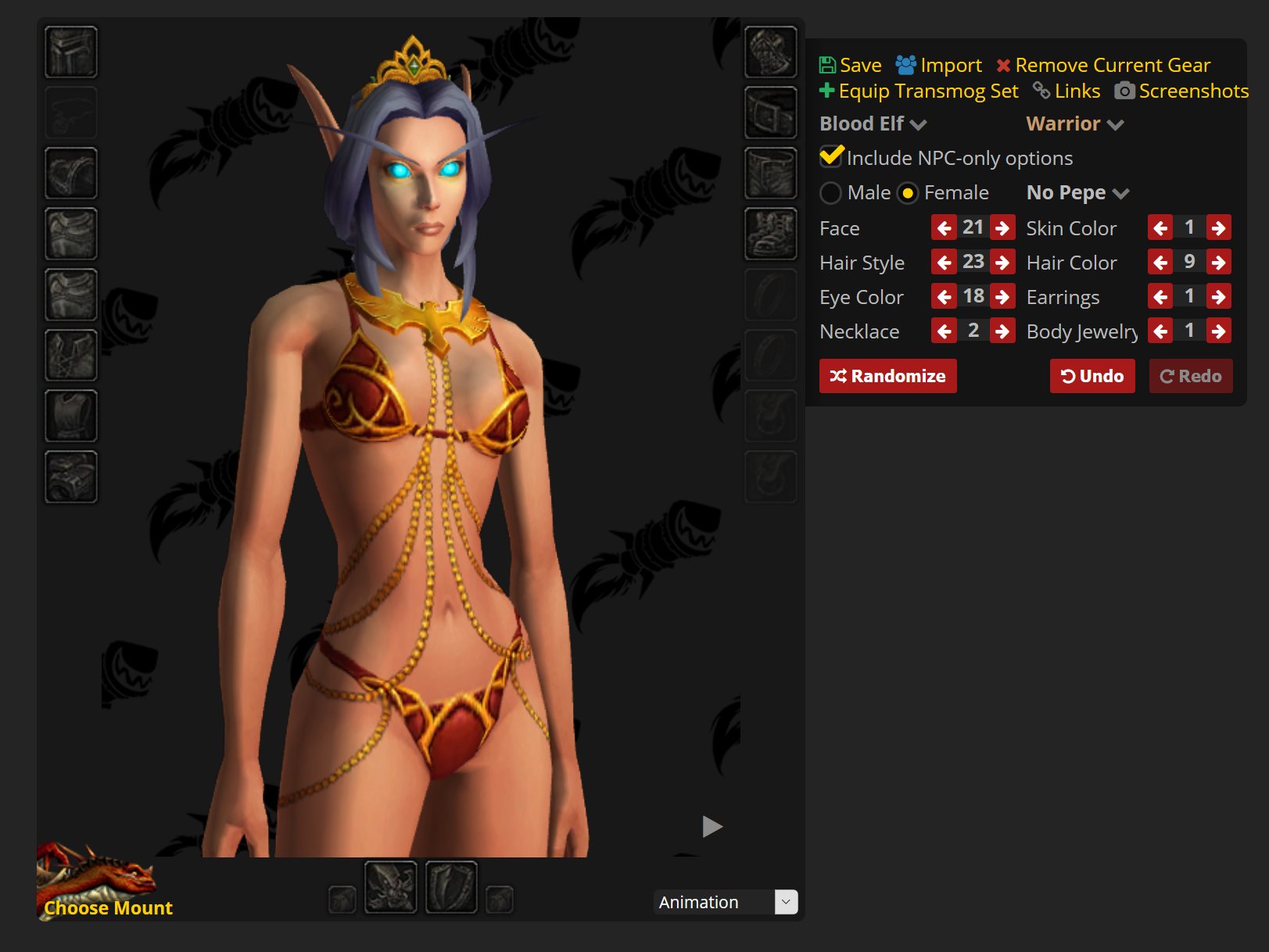 Stiven on Twitter "New blood elf character customization Body Jewelry