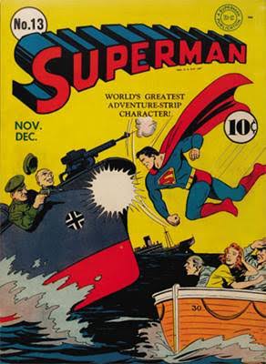  #Superman made an impact during World War II. Superman's motto 'Truth, justice and the American way' war propaganda lo crucial role play chesindi especially with kids. War time lo 1million superman copies per month sale ayevi and the single largest customer was the american army.