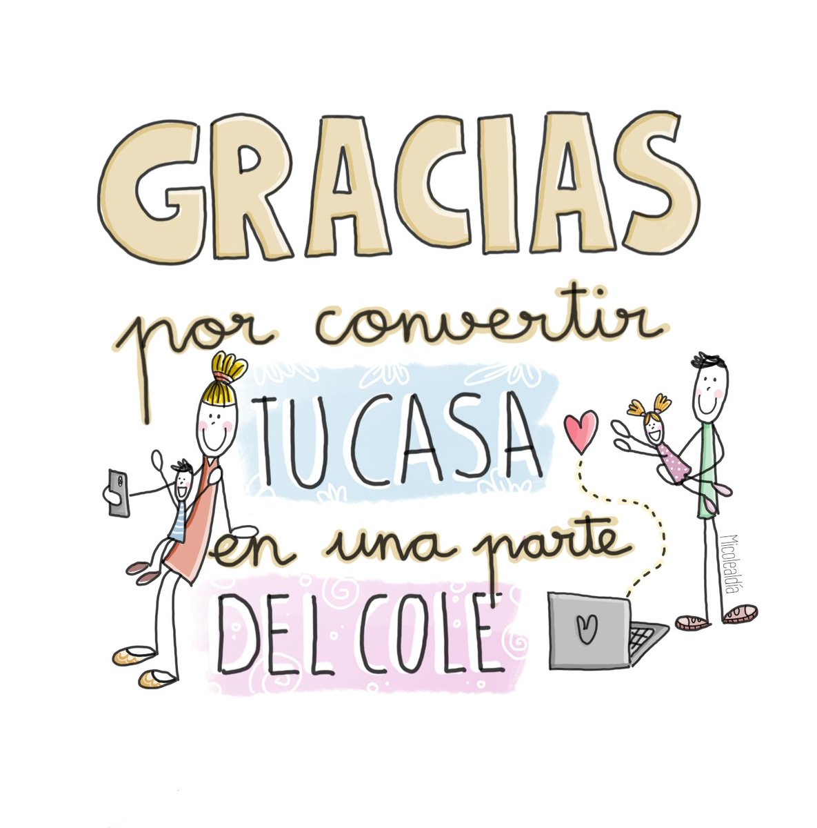 MI COLE AL DÍA on Twitter: "Gracias maestr@s. Gracias familias.… "