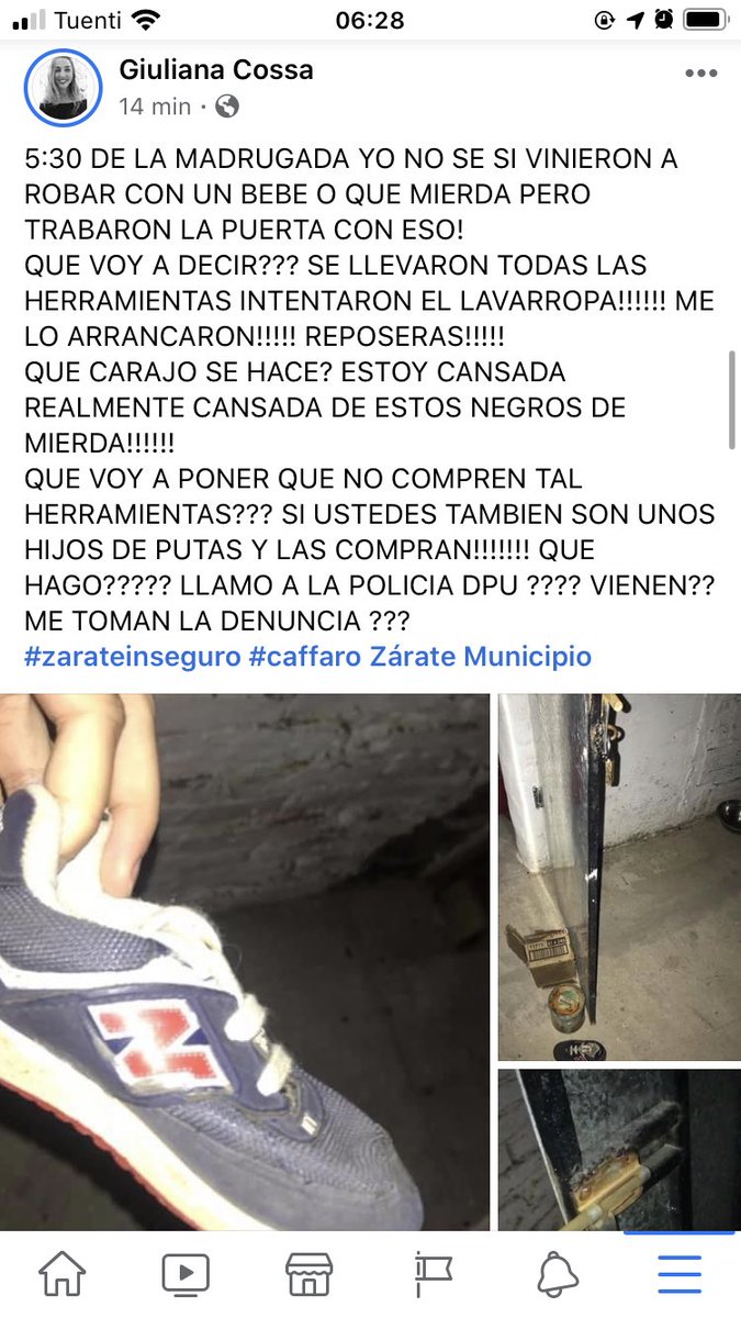GiulianaCossa's tweet photo. OTRA VEZ AHORA ME ROBARON EN CASA CON LO QUE ME CUESTAN LAS COSAS QUE HAGO AHORA? QUE SE HACE? @CaffaroOsvaldoR  @SergioBerniArg  @alferdez  #ZARATE #ZONALIBERADA #Inseguridad2020 https://t.co/RRamsf7AKf