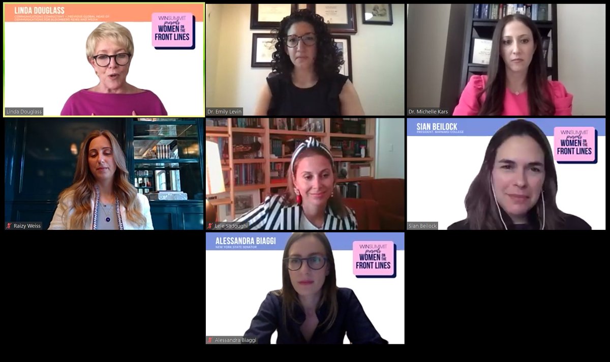 sianbeilock's tweet photo. Last week, I spoke about leadership during the #COVID19 pandemic on the panel “Leadership in the Face of a Crisis” at the Women on the Front Lines virtual event. Thanks to @TheWINSummit for the opportunity to provide tools to women for adapting to this new normal. #WINSummit https://t.co/tqhcx9EDi8
