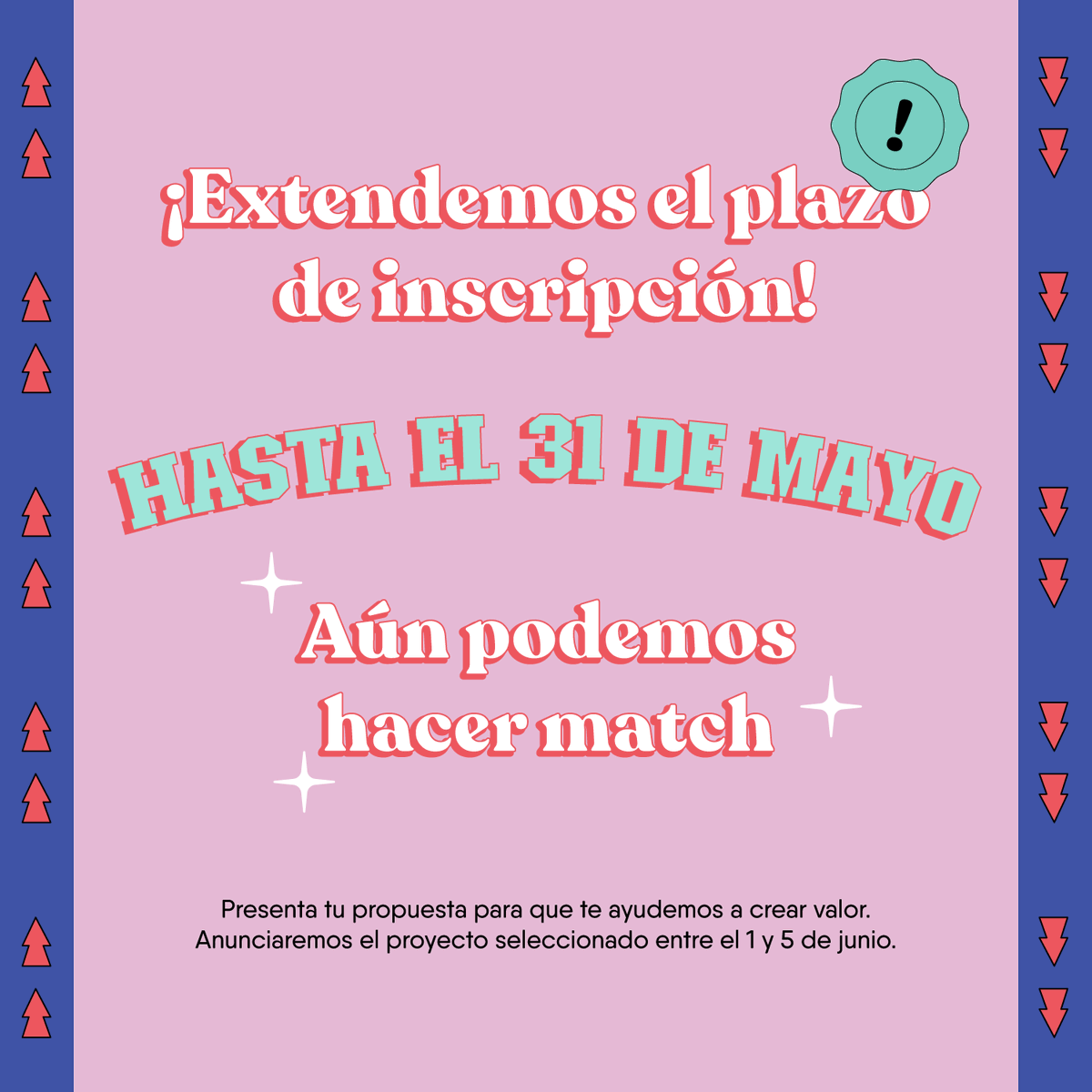 fugazzzes's tweet photo. Estamos muy agradecidxs por las buenas sensaciones que estamos recibiendo👏 

Algunos nos habéis pedido más tiempo para preparar vuestra propuesta, así que ampliamos el plazo para que podáis preparar ese email que diga: 'fugazzzes, os necesitamos'. 

📨fugazzzes@gmail.com https://t.co/oDzmqB5vms