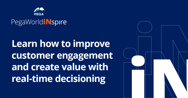 ajbibbs's tweet photo. Relationships are more valuable than ever. Join us at #PegaWorld iNspire and learn how to use real-time decisioning to engage with empathy, build customer lifetime value, and deliver a truly compelling customer experience. https://t.co/YxPSjXBJvI https://t.co/k2uFlhEIoh