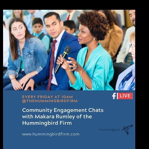 HummingbirdFirm's tweet photo. Join us in 1 hour at 10am on Facebook Live.  Go to our Hummingbird Firm page.  We will be talking about the 3 steps for leaving a good lasting impression at the end of your communication project.  See you soon!⠀
#communityengagement #culturalcompetency  #thehummingbirdway https://t.co/NViiQTZwGf