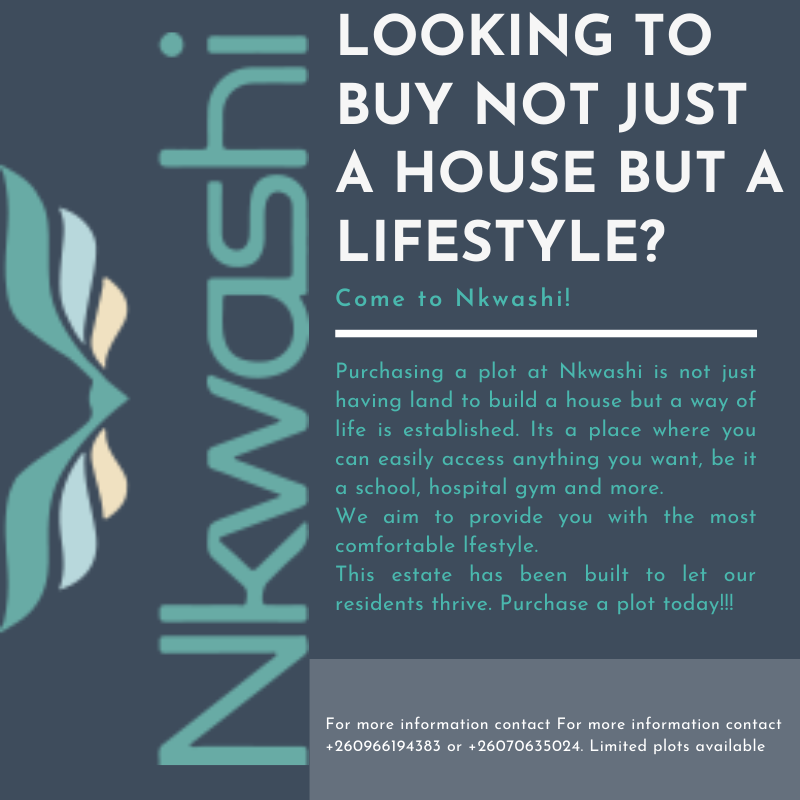 Nkwashi is offering its clients a way of life. Purchase a plot to be able to experience a new and amazing lifestyle today!