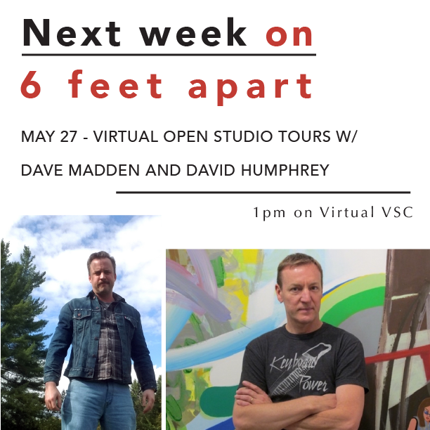 vtstudiocenter's tweet photo. Join us next week, May 27 at 1pm for virtual open studio tours with writer and VSC Alum Dave Madden and past visiting artist David Humphrey! @maddendave
https://t.co/BILvyuHPGc
#artist #writer #openstudios #virtualvsc #vsc #studio https://t.co/YtS5TMBTeZ