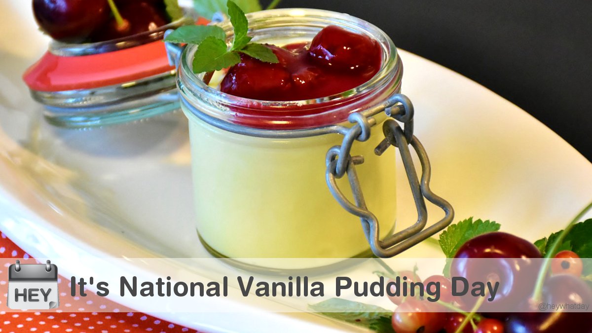 It's National Vanilla Pudding Day! 
#NationalVanillaPuddingDay #VanillaPuddingDay