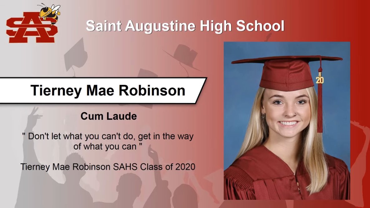 LaxSahs's tweet photo. Congratulations to Brooke, Peyton and Tierney on your graduation from St. Augustine High School last night. You may now be alumni, but you are always a Jacket! https://t.co/egdLzBxKv4