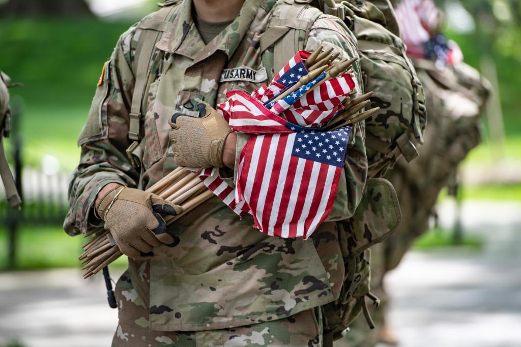 #HonorThem

More than 1,000 <a href="/TheOldGuard/">The Old Guard</a> Soldiers place 250,000 U.S. flags at <a href="/ArlingtonNatl/">Arlington National Cemetery</a>.

For more than 50 years, this tradition known as Flags-In occurs just prior to #MemorialDay to honor our nation’s fallen military heroes.

📸 by Elizabeth Fraser