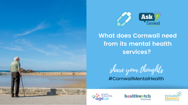 HWCornwall's tweet photo. Talking #CornwallMentalHealth
Q1: What does Cornwall need from its Mental Health Services?
Share your thoughts π¬
#Mentalhealthawarenessweek #Mentalhealthawarenessmonth #CornwallLink #AskCornwall #ConnectedCornwall https://t.co/6wGlO7gUyw