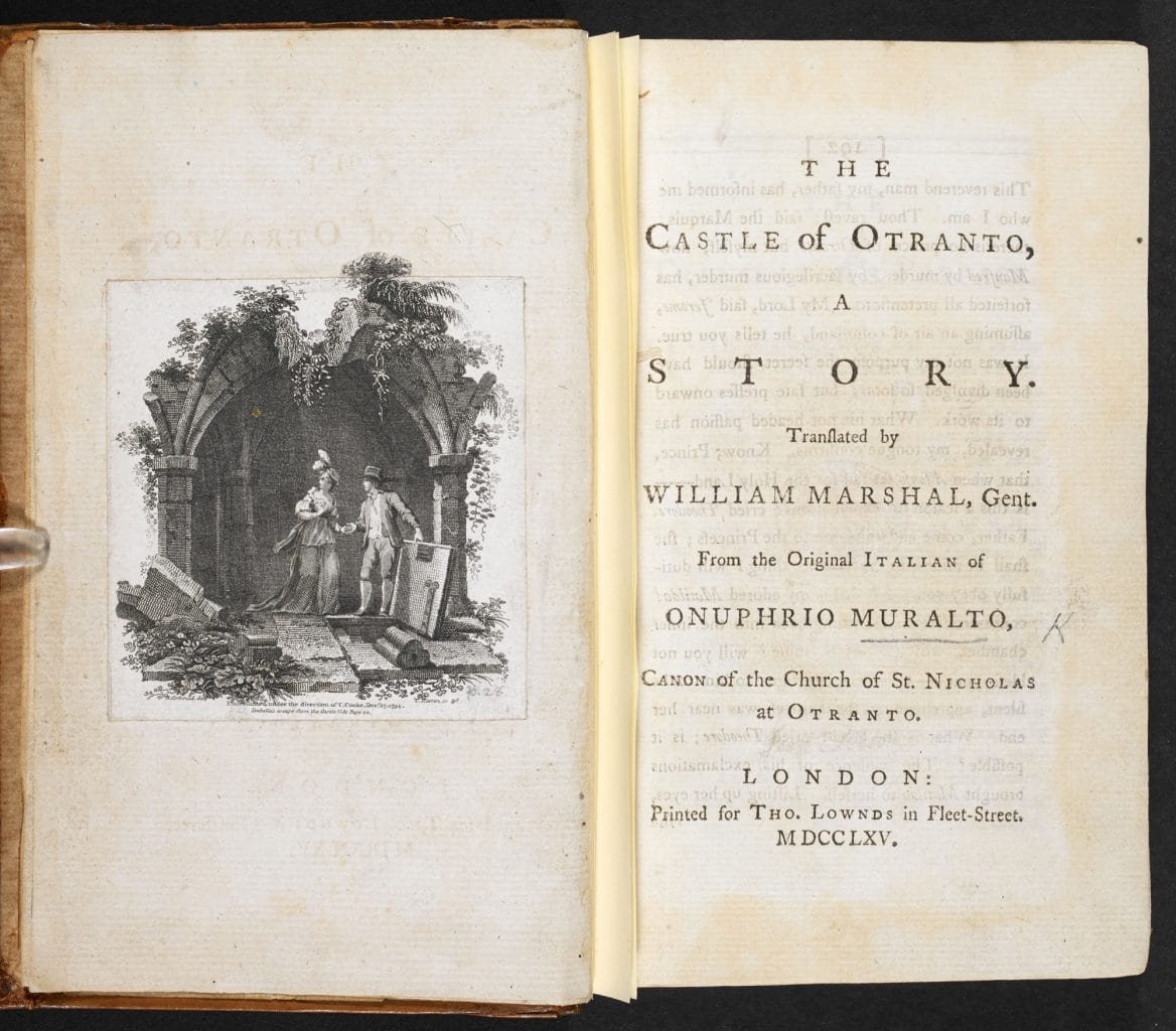 Firstly it has a long pedigree. Horace Walpole's The Castle of Otranto (1764) is usually acknowledged as the first gothic romance; set during the Crusades it follows Lord Manfred's fateful decision to divorce his wife and pursue his dead son's bride-to-be Isabella.