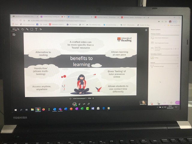 UniRdg_TEL's tweet photo. Looking at benefits of screen-casts to student learning #ScreenCasting #PersonalCapture https://t.co/oKI23x8kkO