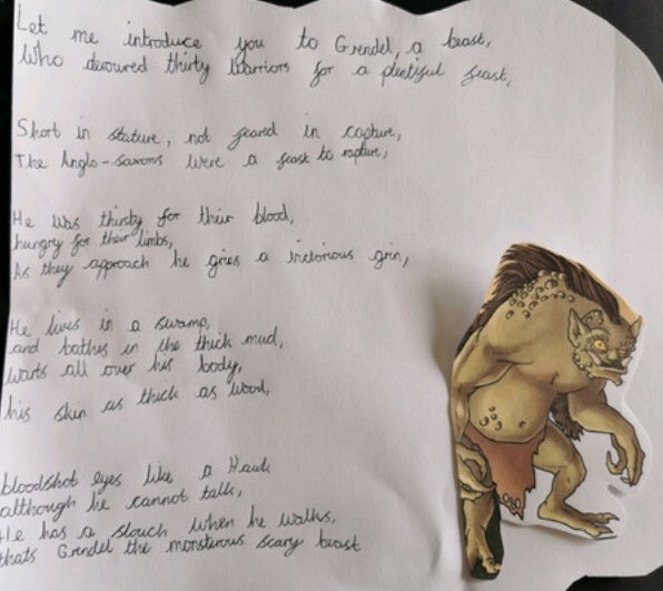DeltaGreengates's tweet photo. #Year5GG have produced some amazing work over the past few weeks based on our Anglo-Saxon story - Beowulf and our animals project! Keep up the hard work! #homelearning #TeamGG #futureauthors #futurescientists https://t.co/UboFYGCVxI