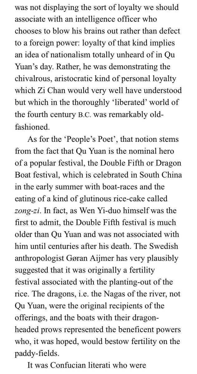 Shit its Confucius’s fault again LMAO So Qu Yuan wasn’t the first or the most popular figure associated with Dragonboat Festival. He got propped up as a figure for nationalism jgfhhhhj