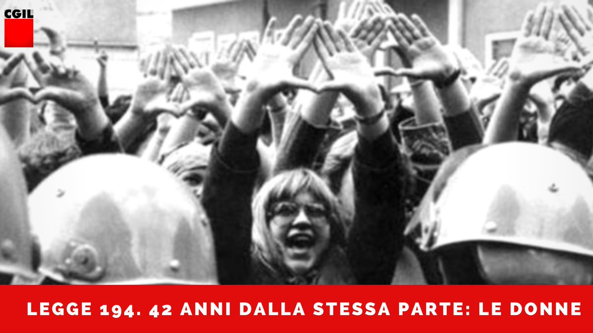 cgilnazionale's tweet photo. Il #22maggio 1978 le donne conquistavano la #legge194, il diritto a una maternità scelta e consapevole e a gestire il proprio corpo in piena libertà, libertà che oggi spesso viene negata. Troppi gli obiettori di coscienza, troppo pochi i consultori. LIBERE DI SCEGLIERE! https://t.co/lz3rbUWqod