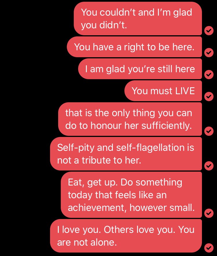 I’ll put here what I just said to him, as he continues to suffer hugely with the loss of a partner who also had the same issues with substance abuse. Someone else might just need to hear it today.