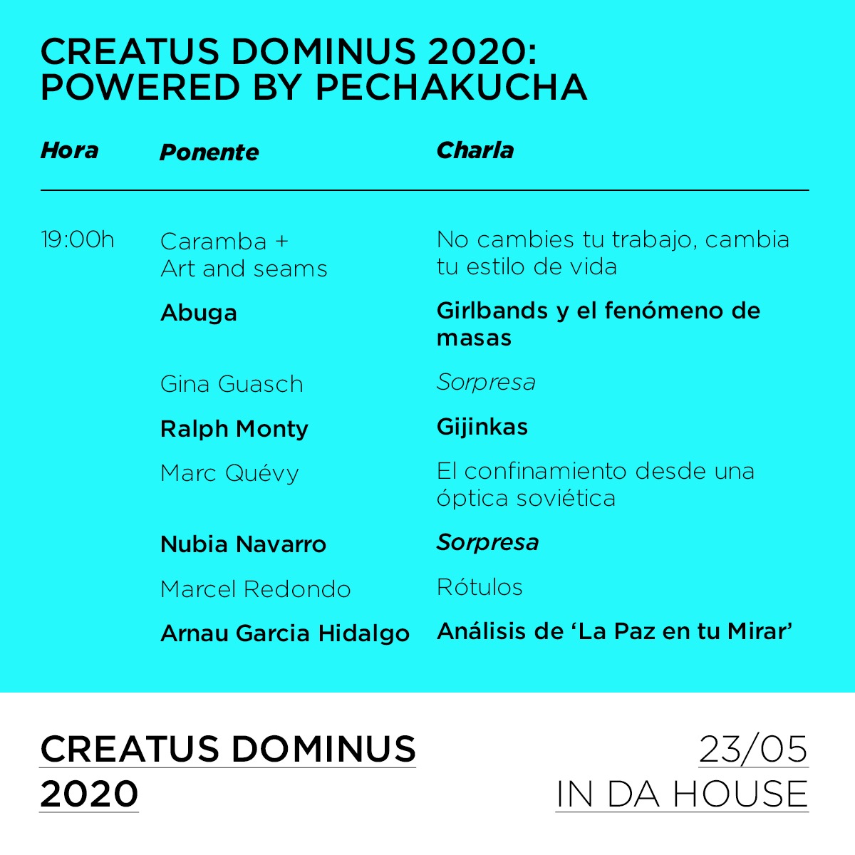 ¡Todo preparado para mañana! Echa un ojo al programa, coge papel, lápiz y ¿palomitas? y a disfrutar de un sábado de festival. Nos vemos a las 11:30h en... Internet.