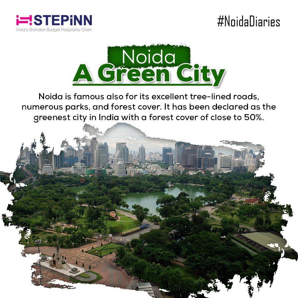 StepinnHotel's tweet photo. Noida - a green city
Noida is famous also for its excellent tree-lined roads, numerous parks, and forest cover. It has been declared as the greenest city in India with a forest cover of close to 50%.
https://t.co/v6QSTu1weq
#STEPiNN #Delhi #amazingfacts #Noida #India #NoidaFacts https://t.co/05Zp7E1I7A