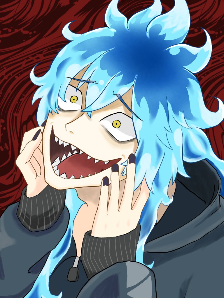 ツイステ Twst ツイステファンアート ゲス顔ではないけどみんな大好き狂った顔のイデ 番犬のイラスト