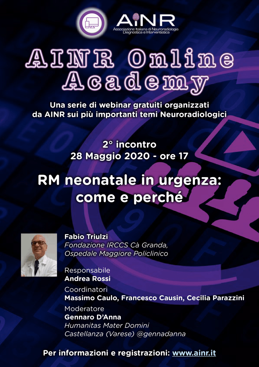 AINR vi invita a partecipare al secondo webinar, che si terrà Giovedì, 28 Maggio 2020 alle 17.00
Iscrivetevi al seguente link: attendee.gotowebinar.com/register/18213…