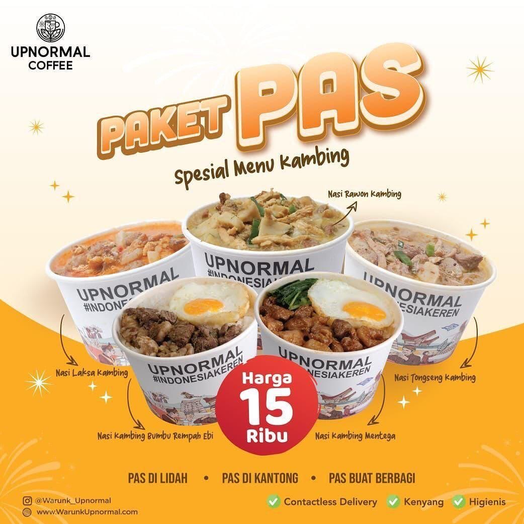 katalogpromosi's tweet image. WARUNK UPNORMAL Promo PAKET PAS SPESIAL MENU KAMBING Hanya Rp. 15.000 | Lihat yuk informasi paket selengkapnya di sini ow.ly/bPkX30qIpXr 
#promowarunkupnormal #infokatalogpromosi