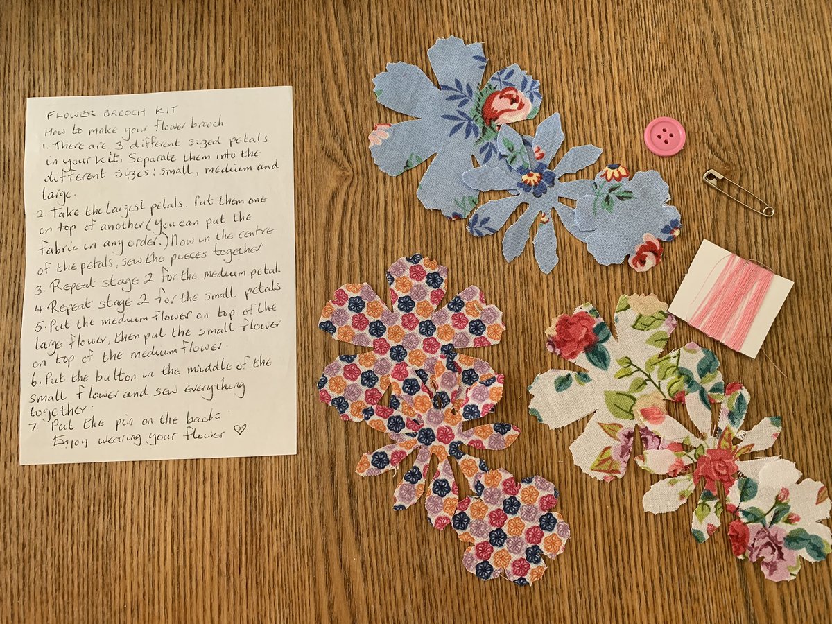 One of our fabulous members of the committee has made this flower brooch pack to send in the post to each and every one of our members! Thank you Julie 💗🌈 <a href="/WomensInstitute/">Women's Institute</a>
