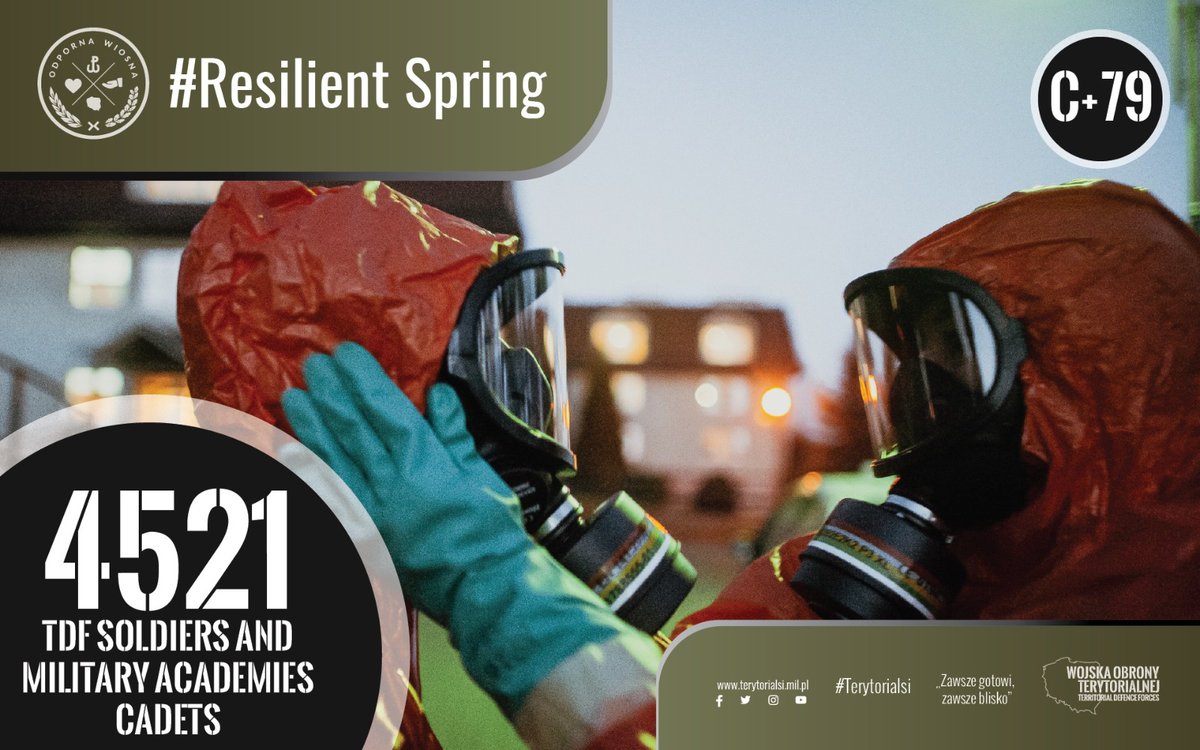 TDFORCE_Poland's tweet photo. Citizen soldiers and academy cadets are starting their #weekend on #duty
#ResilientSpring
@terytorialsi 
@WAT_edu 
@AWL_Wroc 
@Akademia_MW 
#SzkołaOrląt 
#FridayMotivation 
#StrongerTogether against #COVID19
#wearenato https://t.co/vHxW1teouW