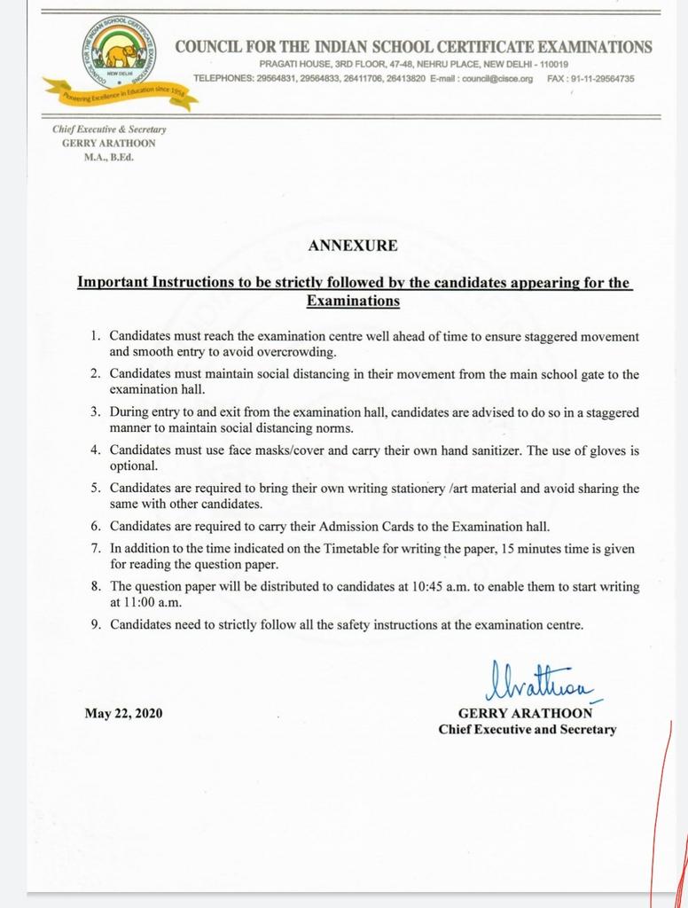 RaghwendraMedia's tweet image. सीआईएससीई बोर्ड ने भी आज दसवीं व बारहवीं के बचे हुए एग्जाम की डेटशीट जारी कर दी...शुभकामनाएं

@DrRPNishank #cisceboard