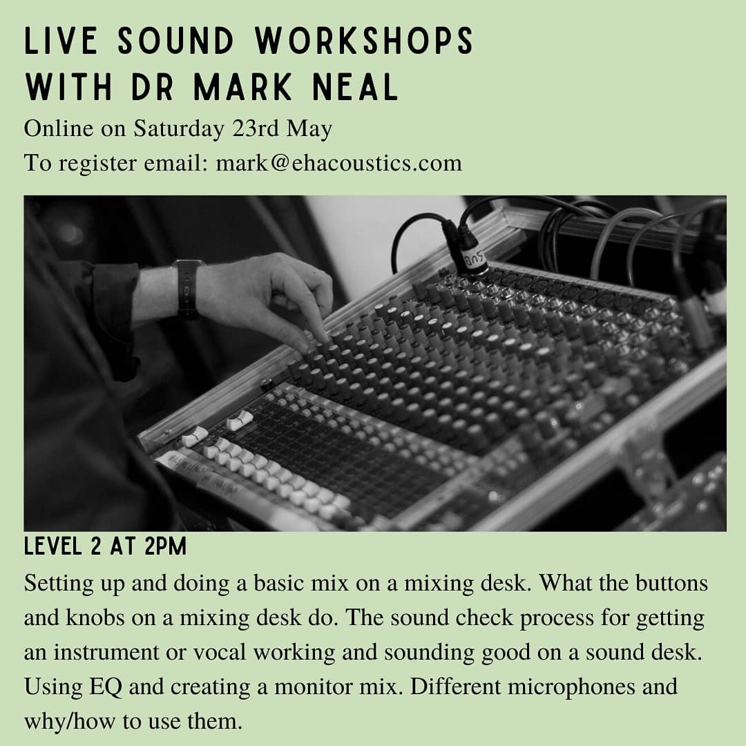 marknealmusic's tweet image. Do you want to learn to mix? Join me for some online sound engineering workshops tomorrow from 2pm, get in touch to book your space. #soundengineering #workshop #learntomix @celt95fm @appliedmusicuhi @CHARTArgyllIsle @handsupfortrad  @Whatsonscotland @WeAreTheMU