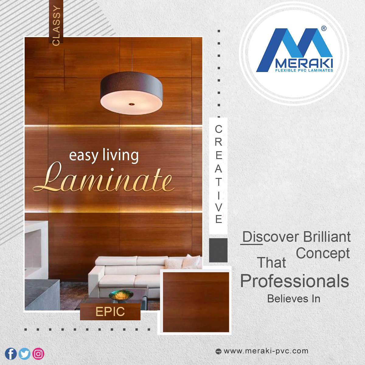 meraki_pvc's tweet photo. Discover Brilliant Concept That Professionals Believes In
Visit our website: https://t.co/yZL6izhnRC
Contact:+91-9812067883
#merakiPVClaminates #GalaxyPearlSeries #collections #90degreebendable
#innovativedesigns #homedecor #design #luxuryshades #Decorativelaminates
#decor https://t.co/s0c8GYxb0R