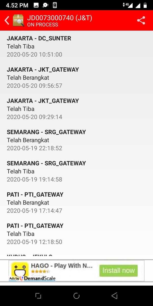 PienFajar's tweet photo. @jntexpressid min tolong dibantu dong paket saya nginep di DC sunter dr tgl 20 smp skrg belum gerak. Tlg dikirim ya https://t.co/GCJBKoqWlc
