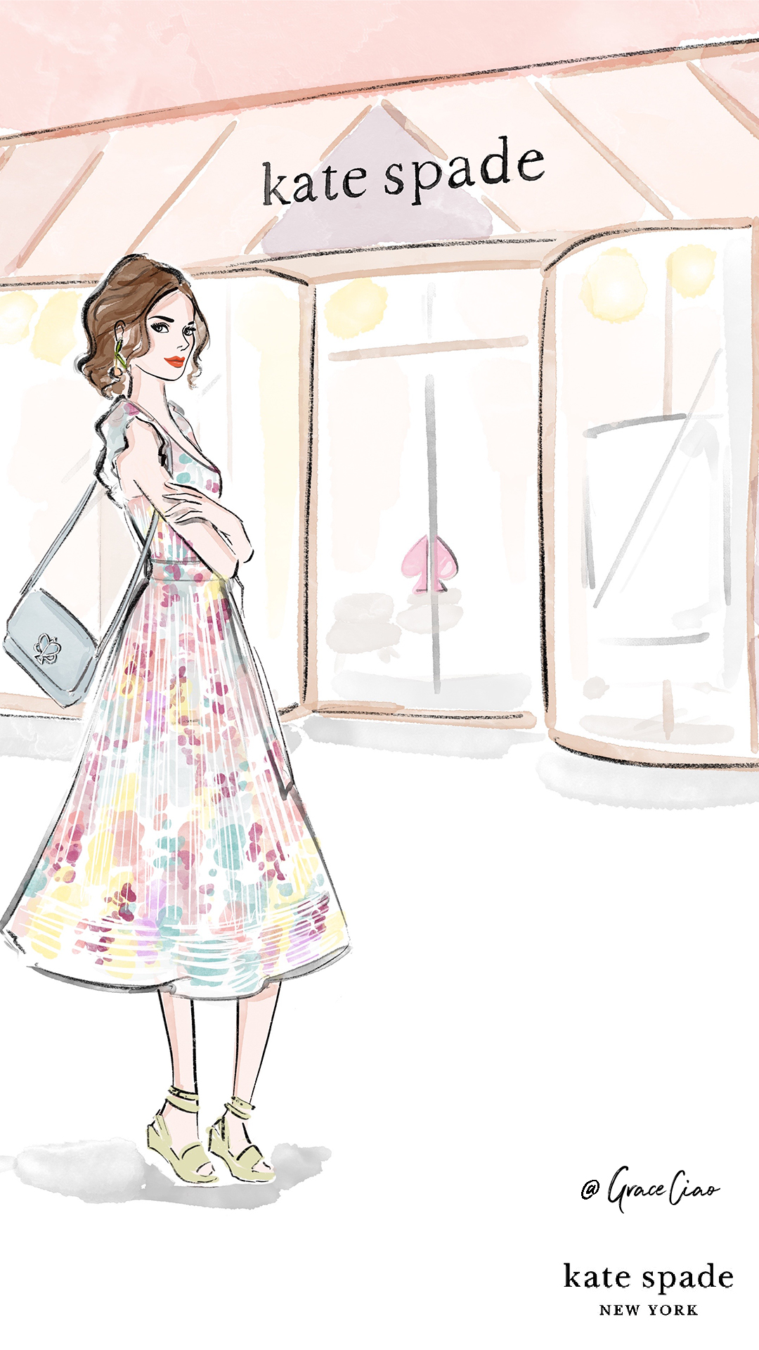 Kate Spade Japan Web会議などに使える Kate Spadeオリジナル バーチャル背景をご用意 しました 今回はイラストレーター Graceciaoとのコラボ ユーザー様からのアンケートを元に 人気アイテムを描いてくれました モバイルverは下記よりdl下さい