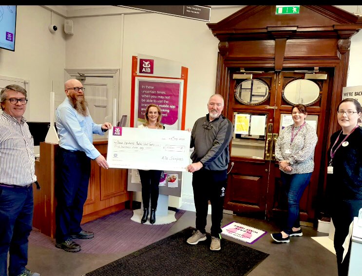 keithmctigue's tweet image. AIB are proud to support @DownSyndromeIRL and all the work they do in the local community. @heeran_sharon  pictured presenting a donation on behalf of AIB Swinford to the committee  of @DownSyndromeIRL West Centre. #AIBTogether #supportinglocalcommunities