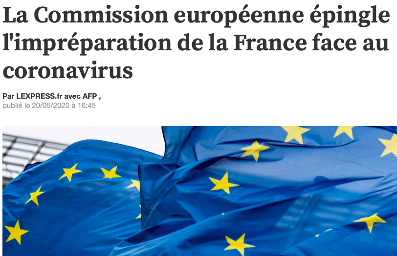 [#Santé]"La Commission européenne pointe des lacunes dans la préparation de la France à la pandémie de coronavirus et lui demande de renforcer la résilience de son système de santé, dans des recommandations publiées ce mercredi". #Covid19 #santépublique bit.ly/2LR9ImU