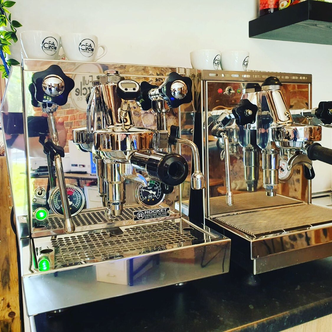 FCcoffeeCo's tweet photo. Who wore it best? A couple of dreamy home setups serviced and ready for action! 
#Coffee #Coffeemachine #Homesetup #Espresso #Espressosetuo #Servicing #Engineer #Dorset #Chrome https://t.co/fmK0du5JUQ