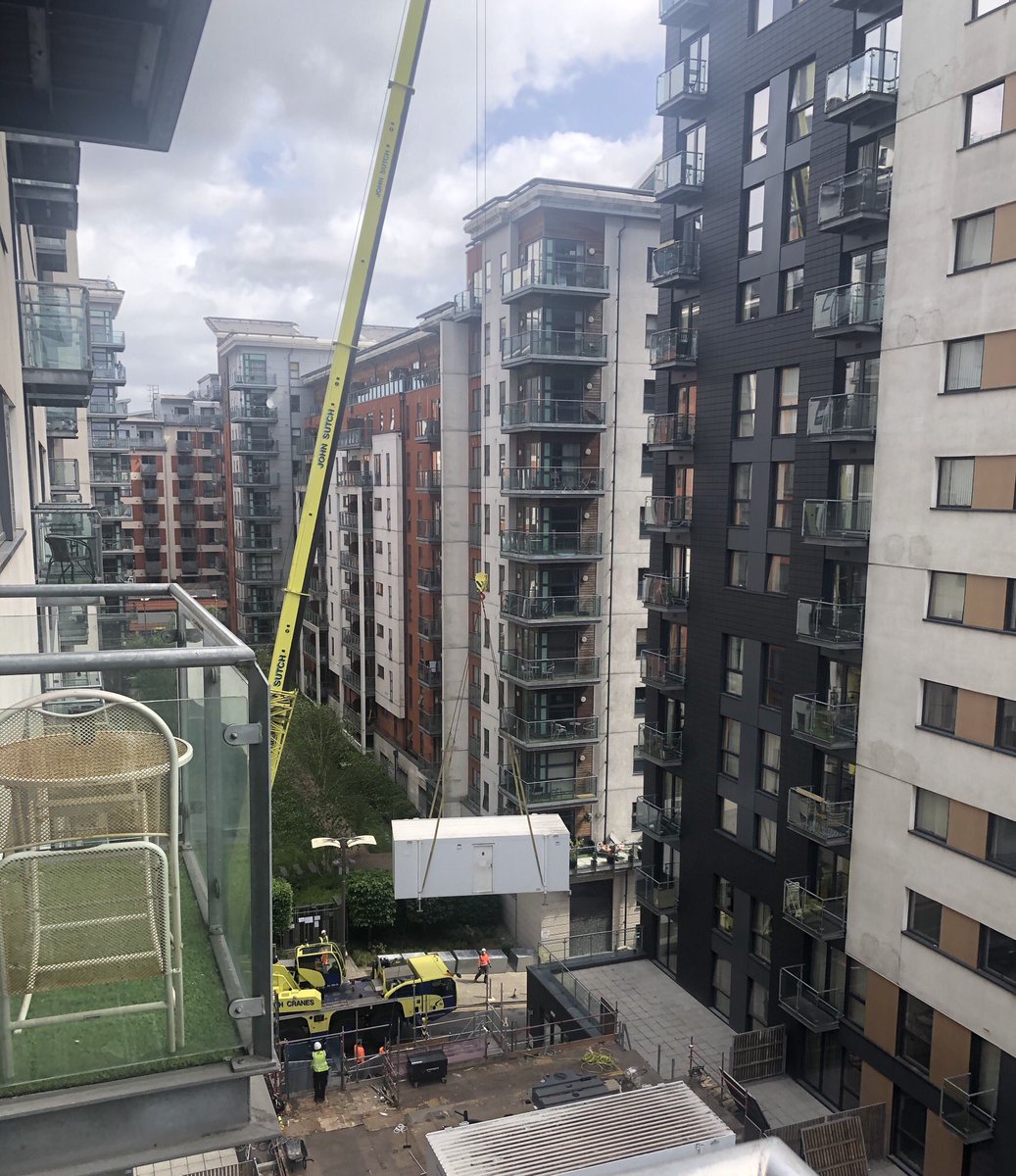 GqrMcr's tweet photo. Our site cabins are leaving! #CladdingProgress https://t.co/FpJYp6G2B8